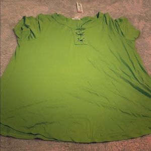 Lime green blouse